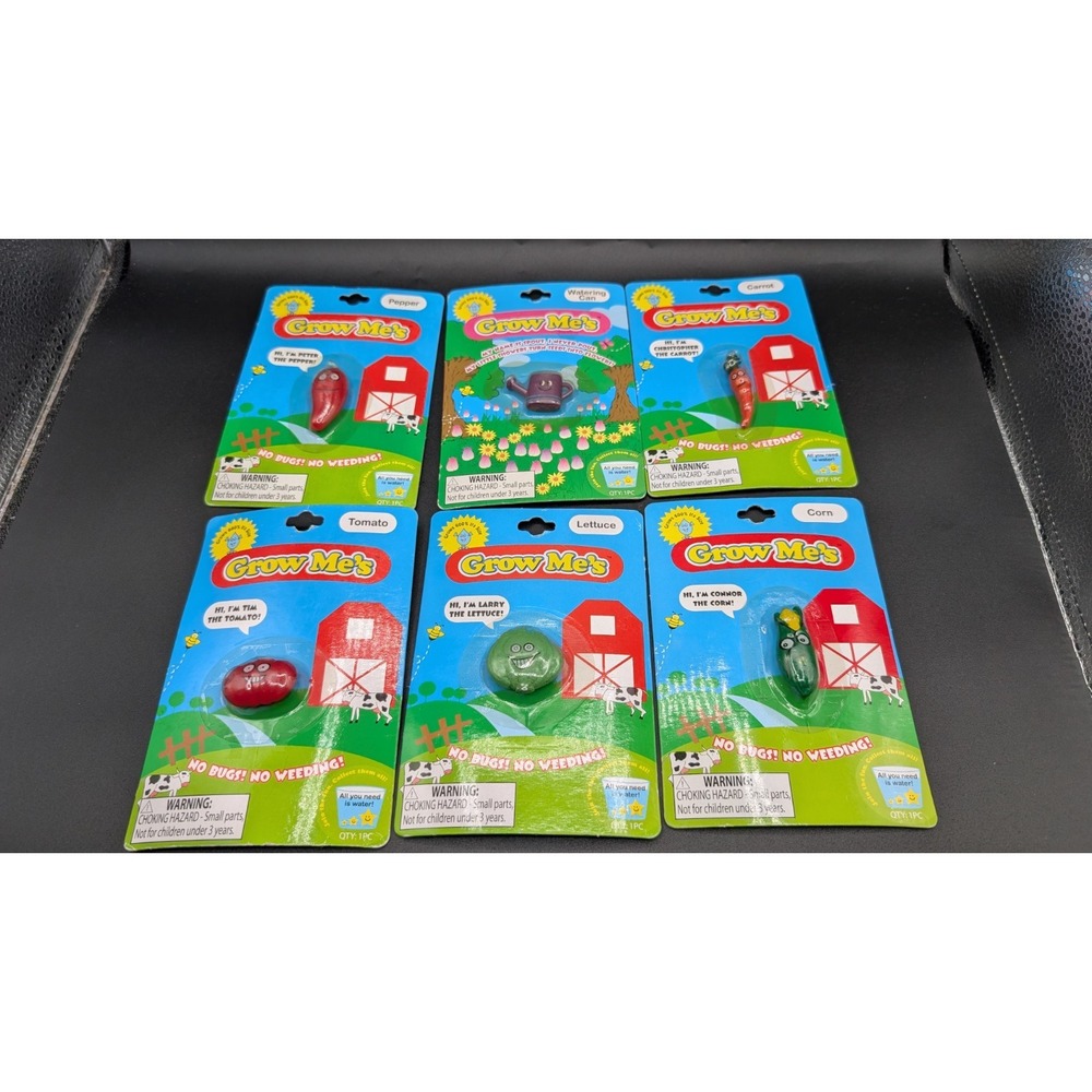 Grow Me's Collectible Just Add Water Magic Growing Things Lot Of 6